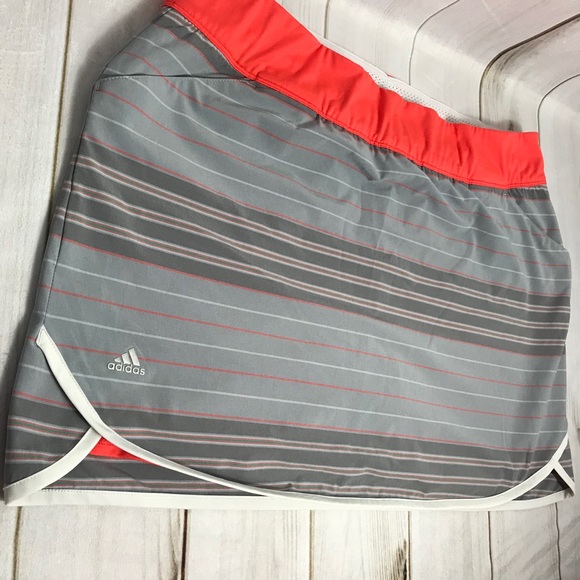 Adidas Gray and Orange Skort Golf Skirt - Picture 2 of 12